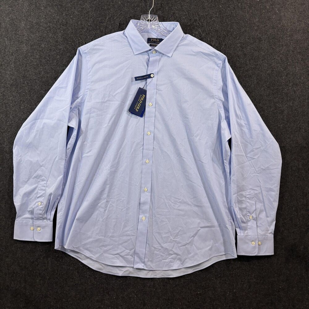 Polo Golf Ralph Lauren Shirt Men's XXL Blue Performance Wicking Stretch Coolmax